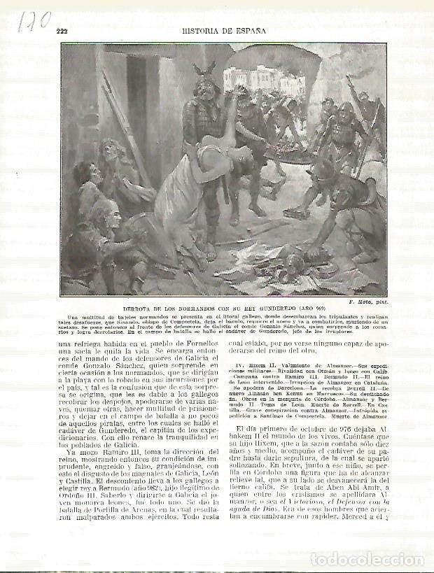 Postcards: LAMINA 4683: Derrota de los normandos con su rey Gunderedo - Manuel Rodriguez Codola