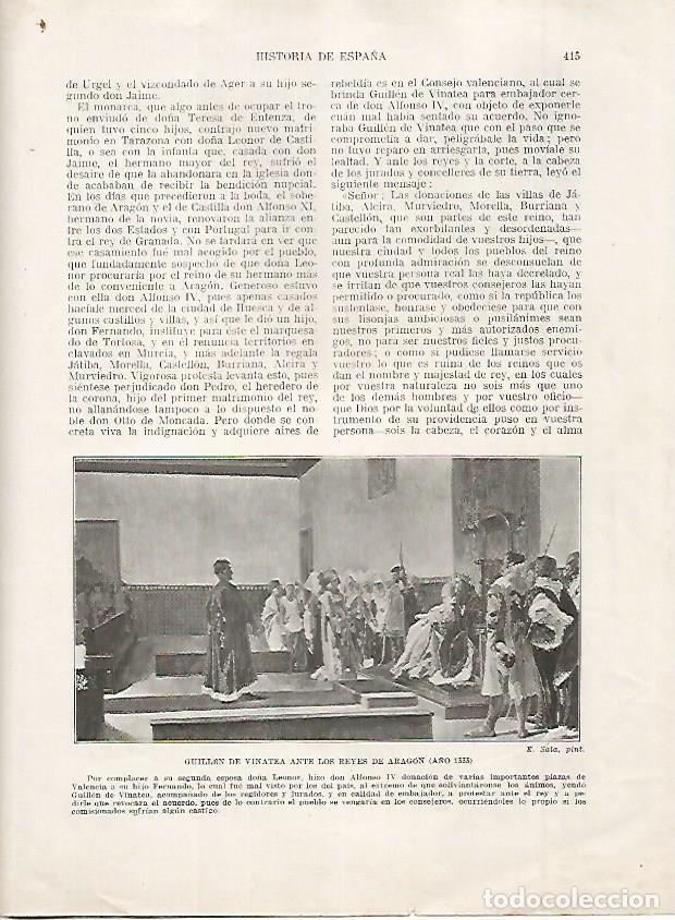 Cartoline: LAMINA 18248: Guillen de Vinatea ante los reyes de Aragon en el 1333 - Manuel Rodriguez Codola y Mig