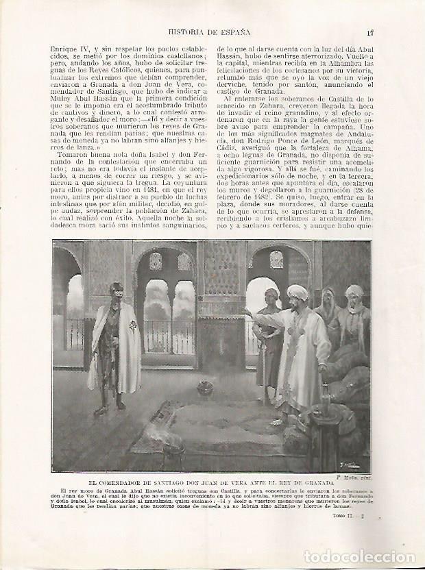 Postais: LAMINA 17901: Juan de Vera ante el rey de Granada - Manuel Rodriguez Codola y Miguel S. Oliver