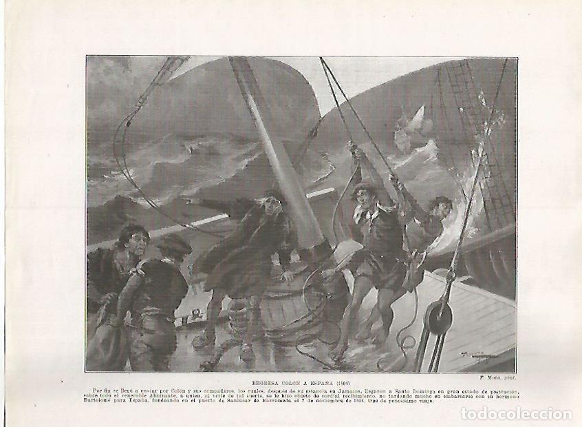 Postkarten: LAMINA 17937: Regreso de Colon en 1504 - Manuel Rodriguez Codola y Miguel S. Oliver