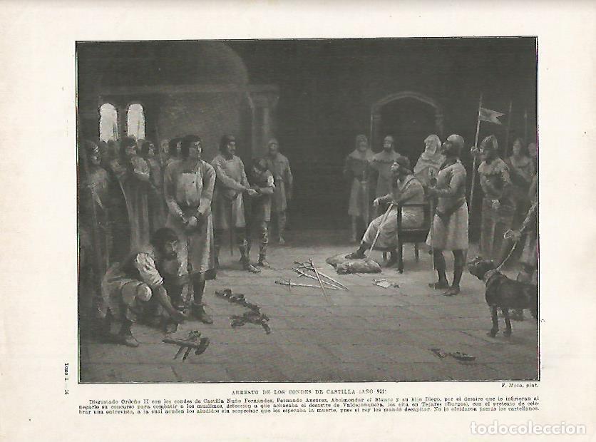 Postkarten: LAMINA 18184: Arresto de los Condes de Castilla en el 921 - Manuel Rodriguez Codola y Miguel S. Oliv