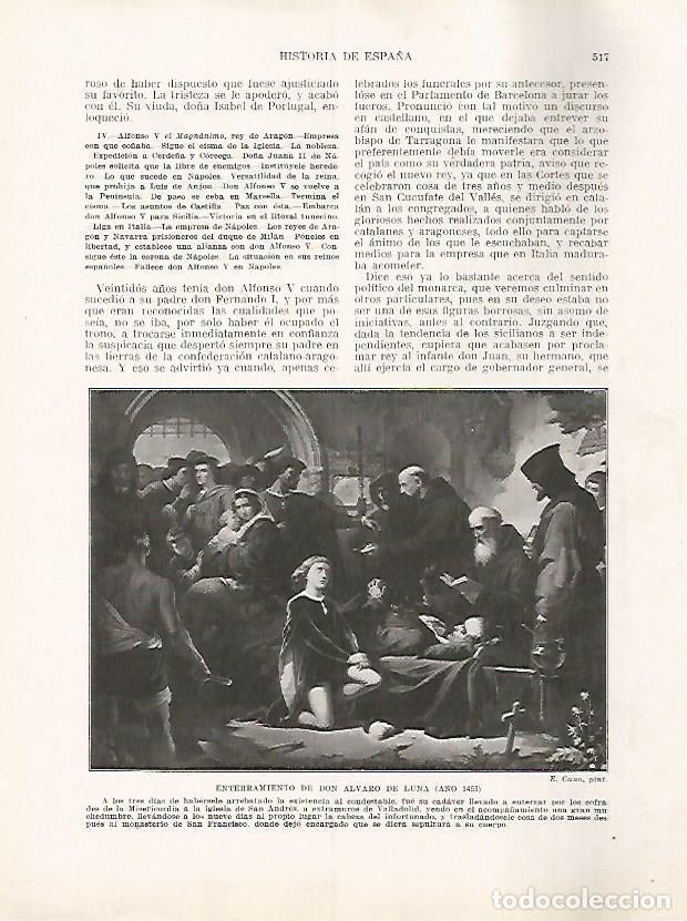 Postales: LAMINA 17877: Entierro de Alvaro de Luna - Manuel Rodriguez Codola y Miguel S. Oliver