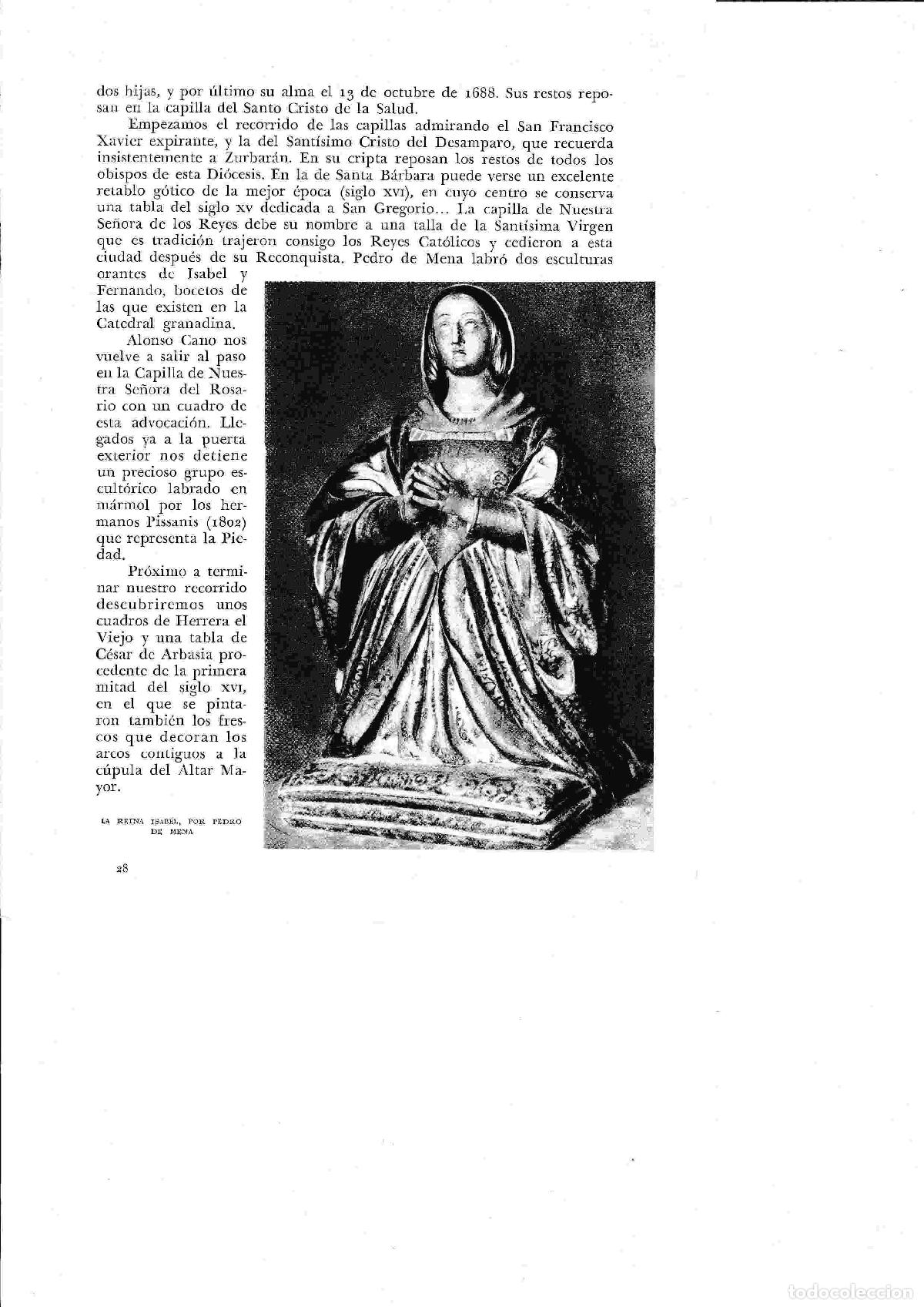 Postales: LAMINA 6469: La reina Isabel por Pedro de Mena - Jose M&ordf; Peman