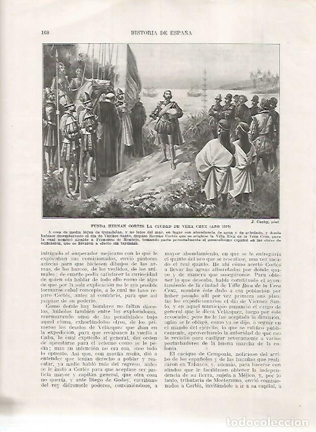 Cartoline: LAMINA 17995: Fundacion de Veracruz por Hernan Cortes, a&ntilde;o 1519 - Manuel Rodriguez Codola y Miguel S