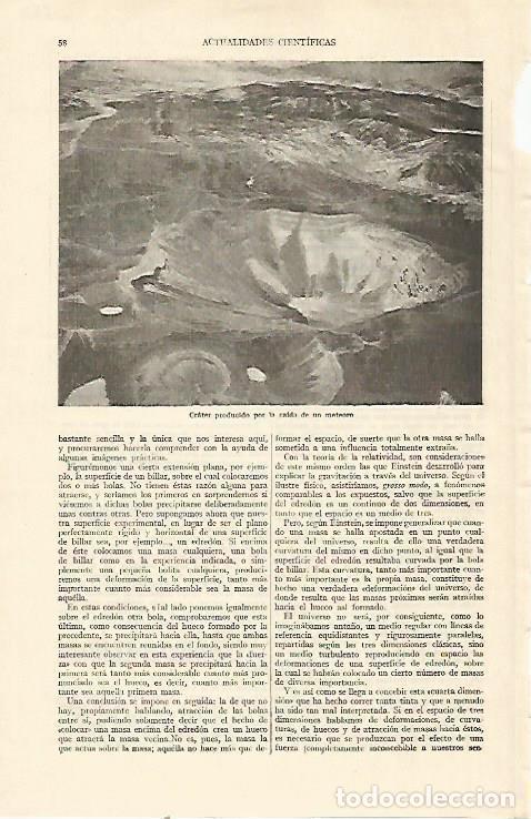 Postales: LAMINA ESPASA 21881: Crater por la caida de un meteorito - Varios