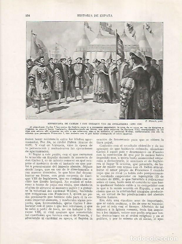 Postkarten: LAMINA 17968: Carlos I y Enrique VIII de Inglaterra - Manuel Rodriguez Codola y Miguel S. Oliver