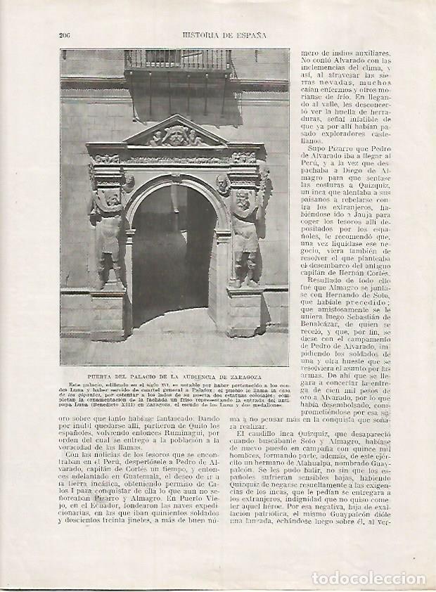 Postales: LAMINA 17989: Palacio de la Audiencia de Zaragoza - Manuel Rodriguez Codola y Miguel S. Oliver