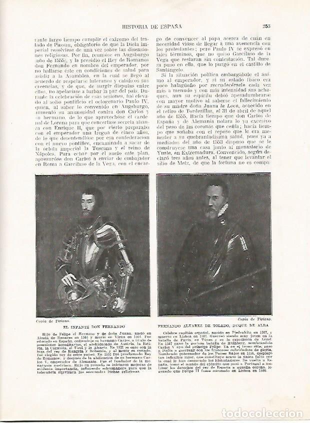 Postales: LAMINA 18038: El Infante Fernando y Fernando Alvarez de Toledo, Duque de Alba - Manuel Rodriguez Cod