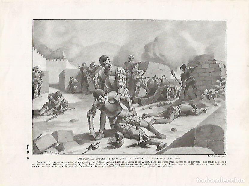 Postkarten: LAMINA 17971: Ignacio de Loyola herido en la defensa de Pamplona - Manuel Rodriguez Codola y Miguel
