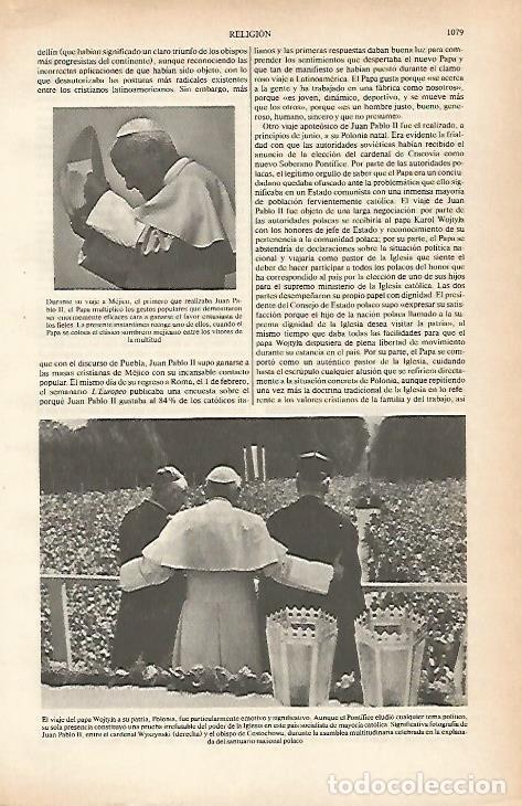 Postkarten: LAMINA ESPASA 26702: Juan Pablo II en su visita a Mexico y Polonia - Varios