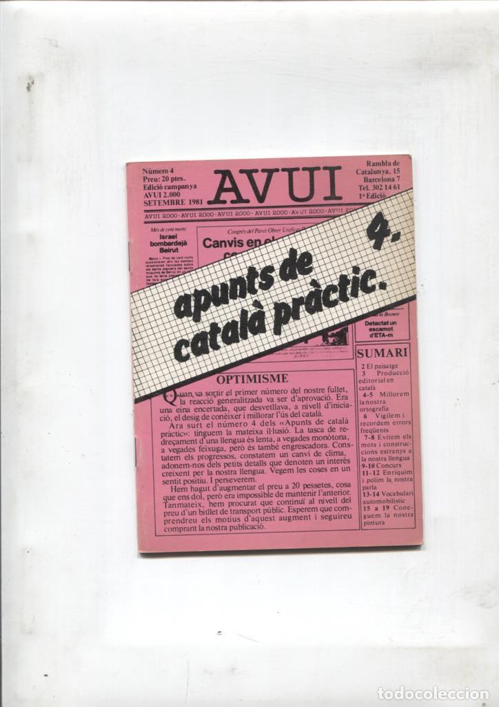Postkarten: Avui numero 4: apunts de catala practic -