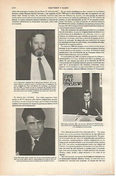 Postales: LAMINA ESPASA 26707: J. L. Balbin Jesus Hermida y Ramon Sanchez Oca&ntilde;a - Varios