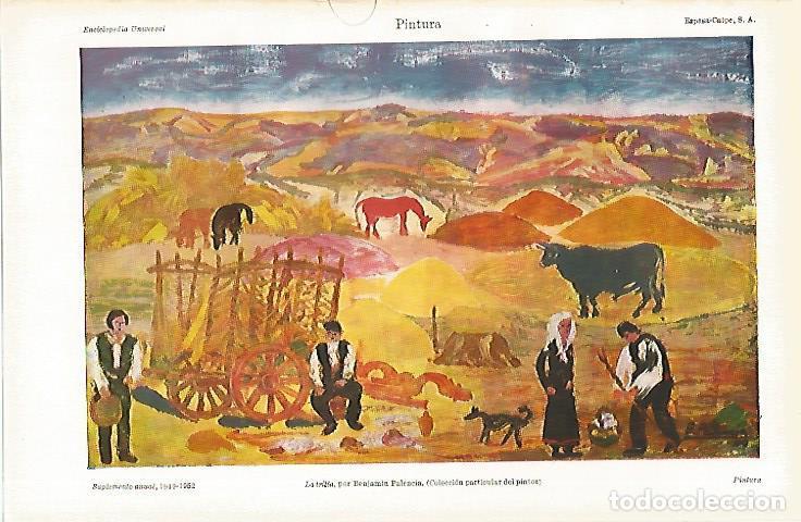 Postales: LAMINA ESPASA 26842: La trilla por B. Palencia - Varios