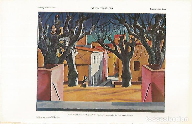 Postales: LAMINA ESPASA 26911: Plaza de Masnou por Miguel Villa - Varios