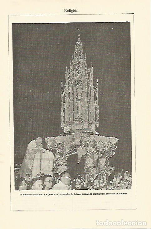 Postales: LAMINA ESPASA 26874: El Santisimo Sacramento de Toledo - Varios