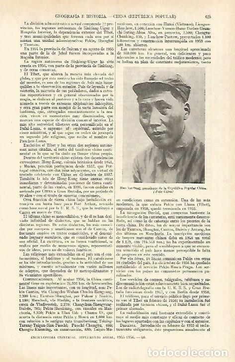 Cartes Postales: LAMINA ESPASA 26966: Mao Tse-tung - Varios