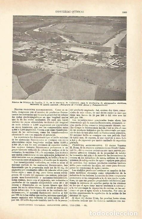 Postais: LAMINA ESPASA 27045: Fabrica de Nitratos de Castilla en Valladolid - Varios