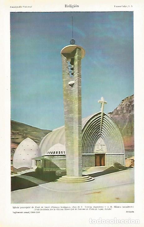 Postkarten: LAMINA ESPASA 27057: Iglesia de Pont de Suer Lleida - Varios