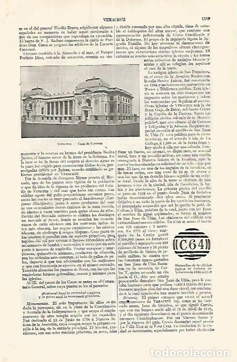Postais: LAMINA ESPASA 17544: Casa de Correos en Veracruz Mejico - Varios