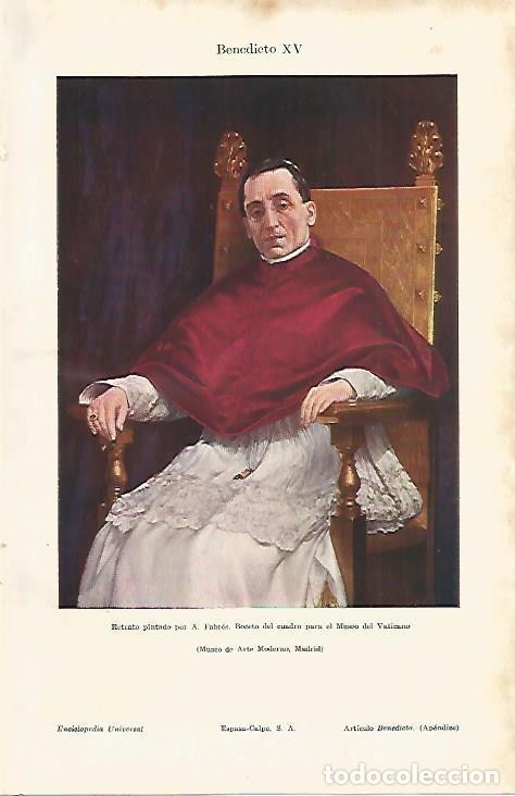 Cartes Postales: LAMINA ESPASA 8147: Benedicto XV por A. Fabres - Varios