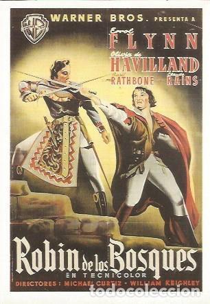Postales: POSTAL A0845: Robin de los Bosques, por Errol Flynn