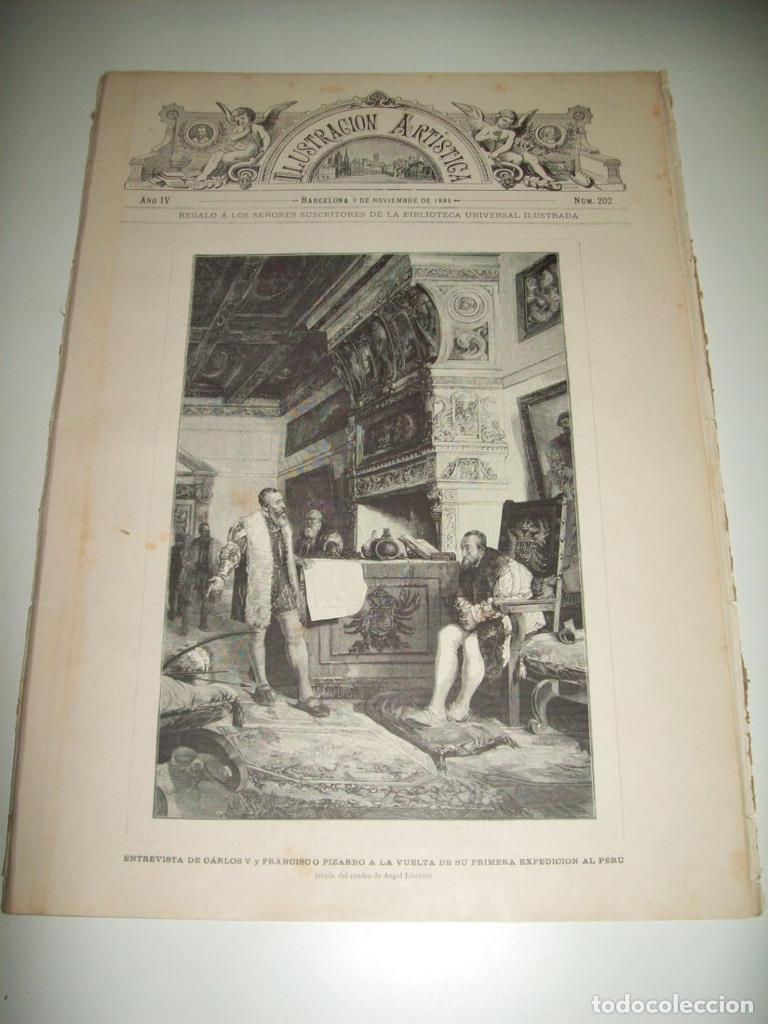 Cartoline: LAMINA ILUSTRACION ARTISTICA 19831: Entrevista de Carlos V y Francisco Pizarro a la vuelta de la pr