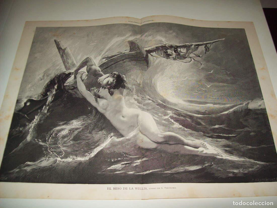 Postcards: LAMINA ILUSTRACION ARTISTICA 19758: El beso de la Willis, por Wertheimer - Varios