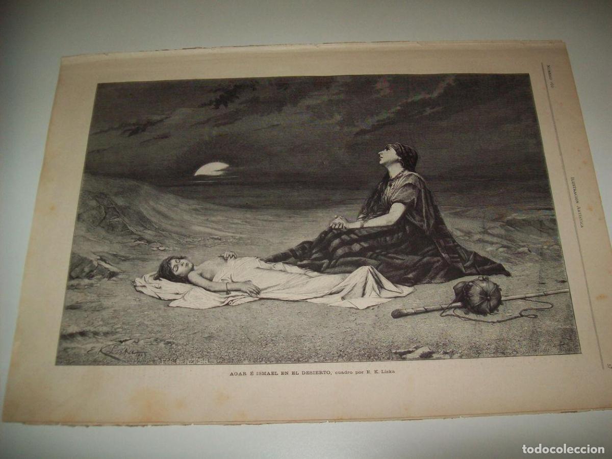 Cartoline: LAMINA ILUSTRACION ARTISTICA 19653: Agar e Ismael en el desierto - Varios