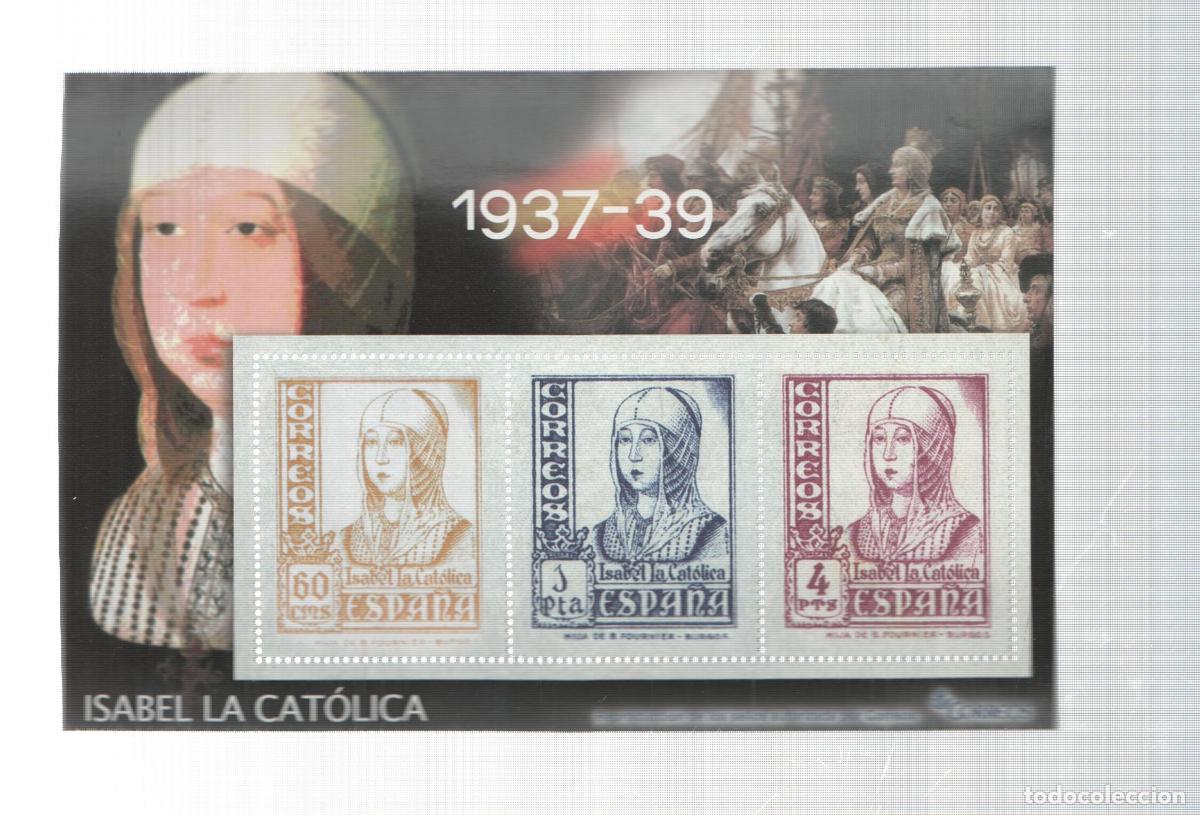 Postkarten: La Guerra Civil Espa&ntilde;ola en sellos de correos: Juego 3 sellos 1937-39: isabel la catolica - varios