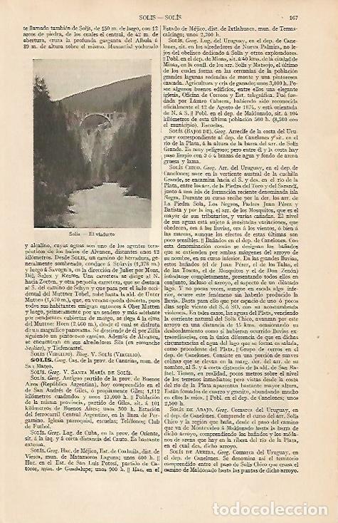 Cartoline: LAMINA ESPASA 7534: Viaducto de Solis Canarias y trasera dibujo de Antonio de Solis - Varios