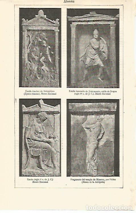 Postais: LAMINA ESPASA 12951: Estelas griegas de Atenas - Varios