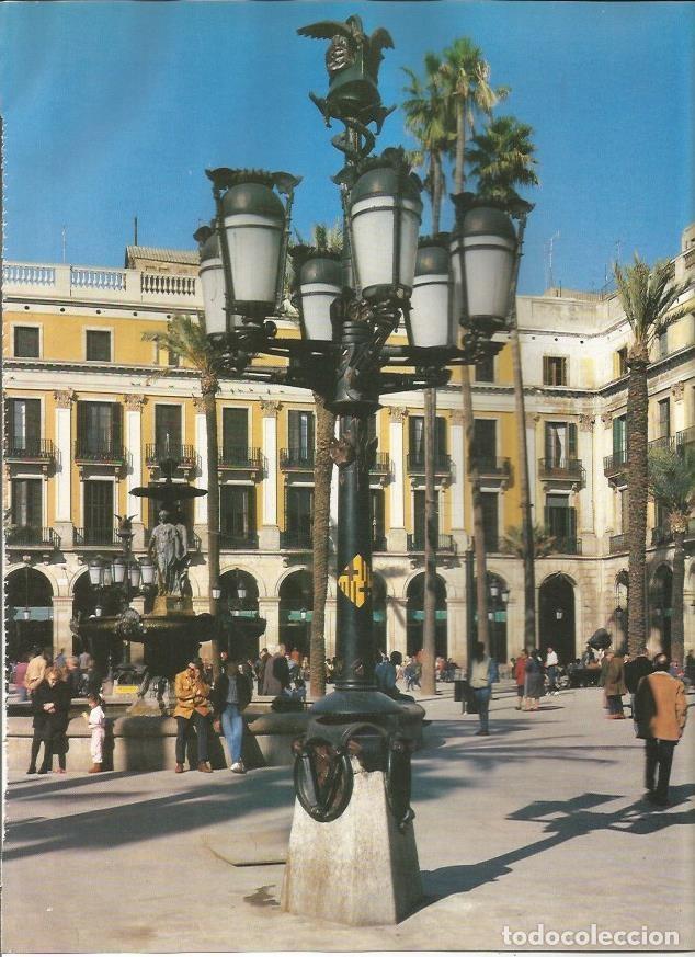Postkarten: LAMINA 18908: Farola de la Plaza Real en Barcelona - Joan Bassegoda