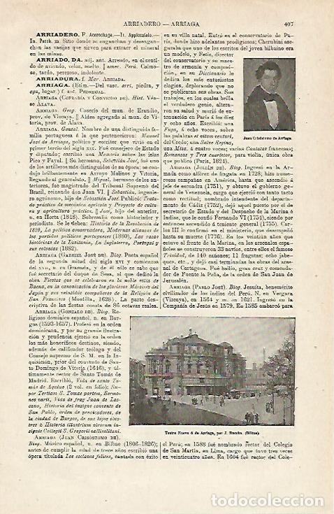 Postkarten: LAMINA ESPASA 12833: Teatro Nuevo o de Arriaga por Rucoba (en Bilbao) - Varios