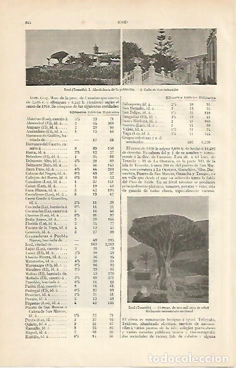 Postais: LAMINA ESPASA 4526: Vistas de Icod Tenerife - Varios Autores
