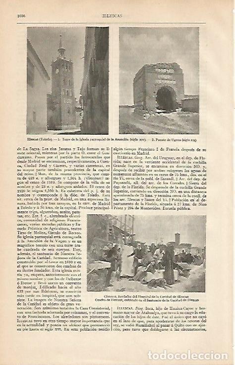 Postais: LAMINA ESPASA 4549: Vistas de Illescas Toledo - Varios Autores