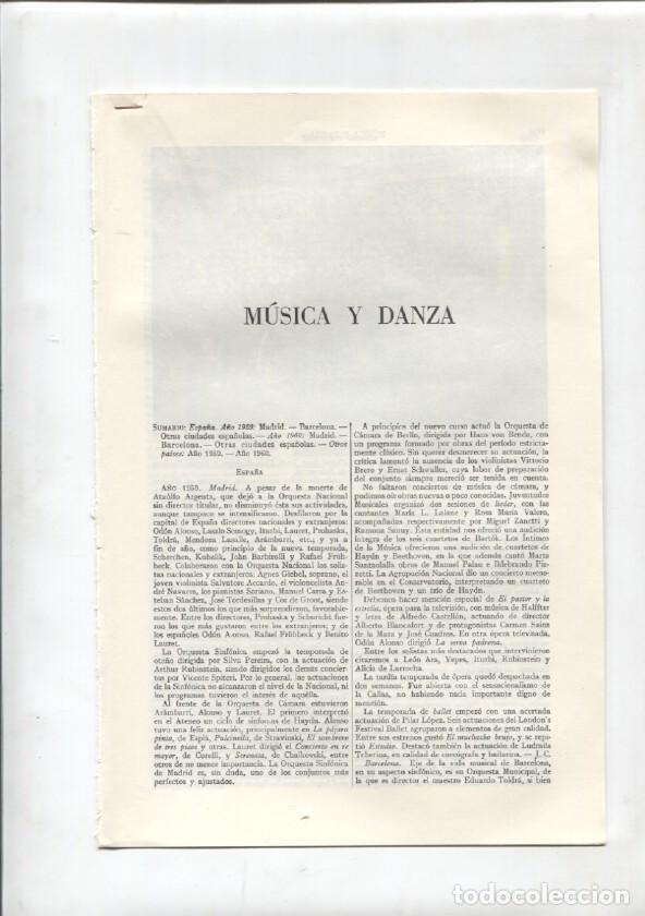 Postales: Espasa Calpe: Musica y Danza (12 paginas con grabados) -
