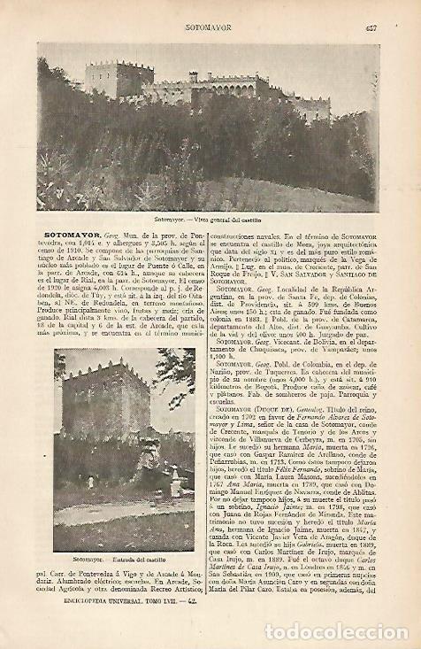 Postcards: LAMINA ESPASA 7456: Castillo de Sotomayor Pontevedra - Varios
