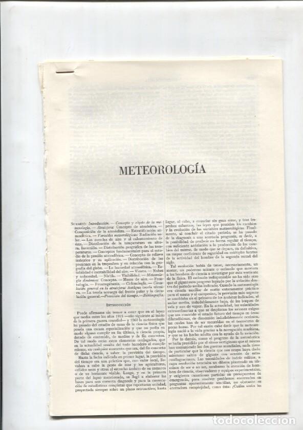 Postales: Espasa Calpe: Meteorologia (36 paginas con fotos/grabados) -