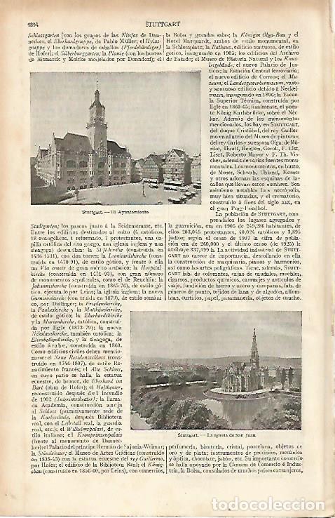 Postkarten: LAMINA ESPASA 7380: Ayuntmiento de Stuttgart Alemania - Varios