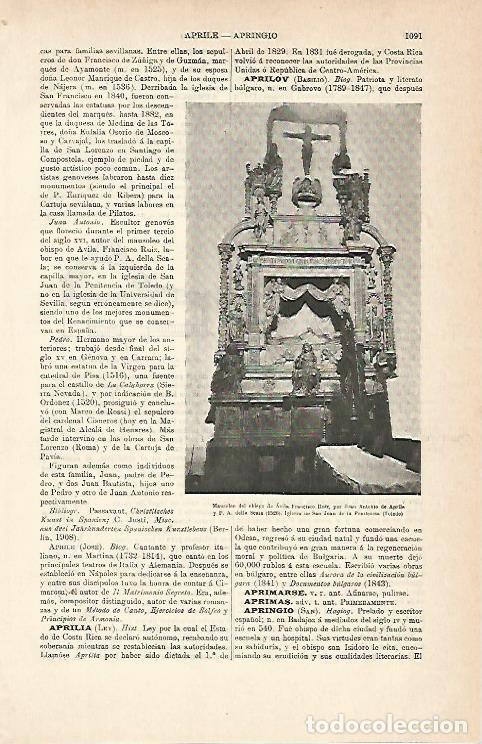 Postkarten: LAMINA ESPASA 7074: Mausoleo del obispo de Avila en Toledo - Varios