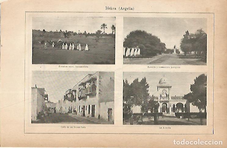 Postkarten: LAMINA ESPASA 22279: Vistas de Biskra Argelia - Varios