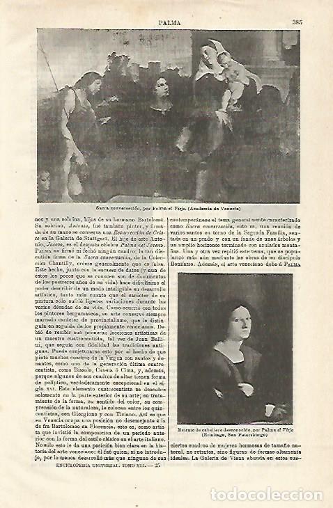 Cartes Postales: LAMINA ESPASA 24294: Sacra conversacion por Palma el Viejo - Varios