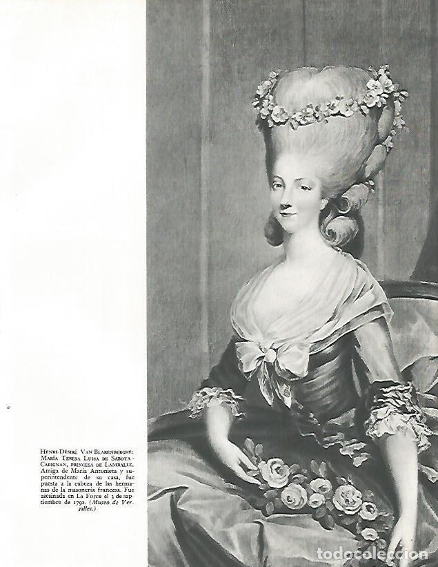 Postkarten: LAMINA 9826: Maria Teresa Luisa de Saboya princesa de Lamballe por Van Blanrenbergue - Andre Maurois