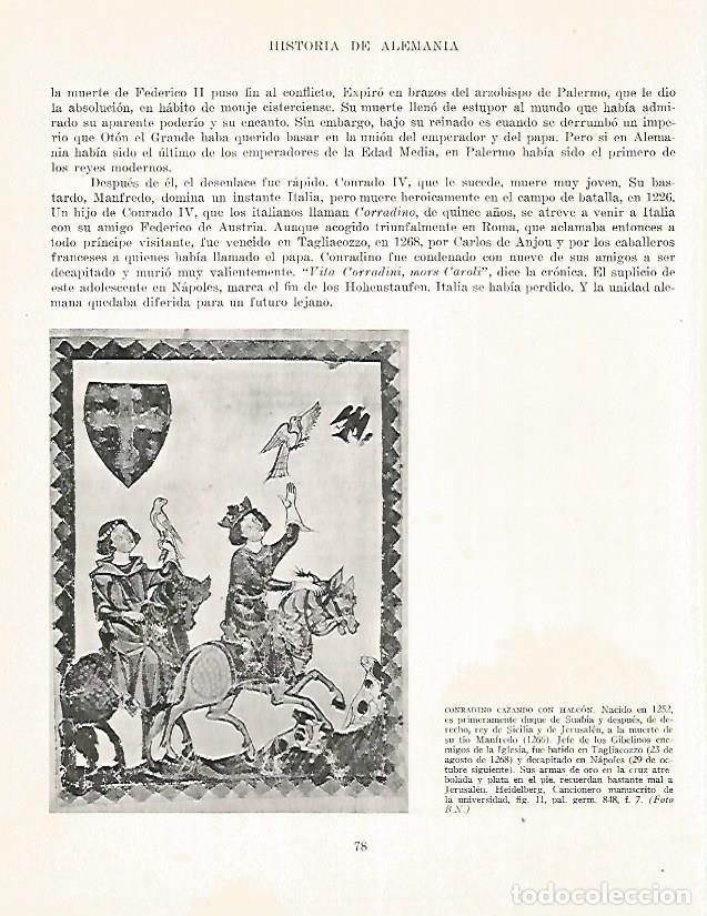 Postais: LAMINA 9920: Conradino cazando con halcon - Andre Maurois