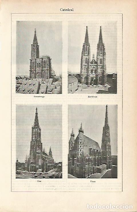 Postkarten: LAMINA ESPASA 3004: Catedral de Estrasburgo Ratisbona Ulmi y Viena - Varios Autores