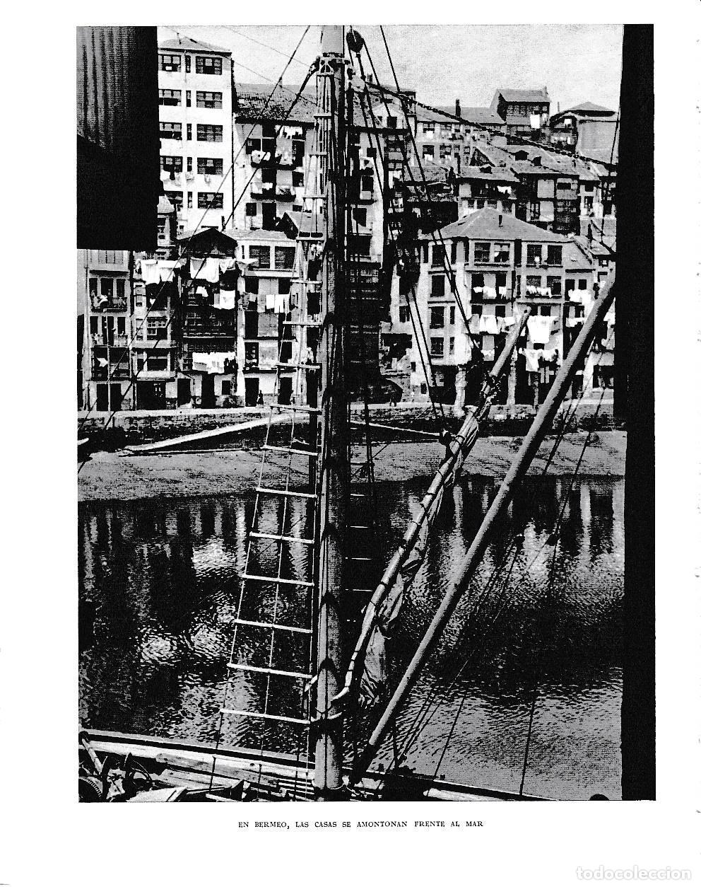 Postkarten: LAMINA 6167: En Bermeo las casas frente al mar - Pio Baroja