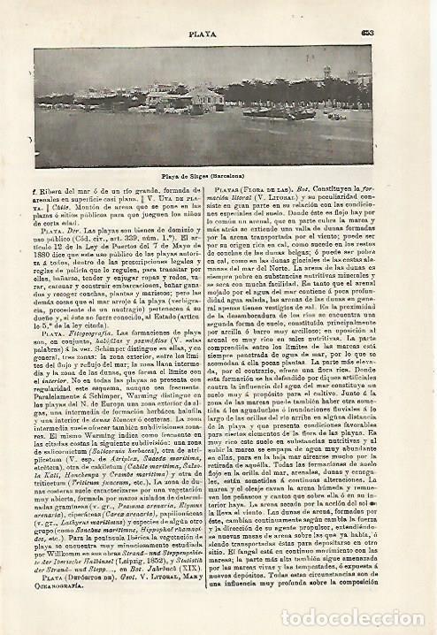 Postcards: LAMINA ESPASA 27139: Playa de Sitges Barcelona - Varios