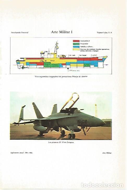 Postales: LAMINA ESPASA 27422: Primeros EF-18 en Zaragoza - Varios
