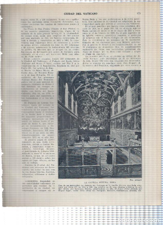 Postkarten: Lamina/sheet/feuille numerada 475/476: Vaticano: Capilla Sixtina y Sala de los Pontifices