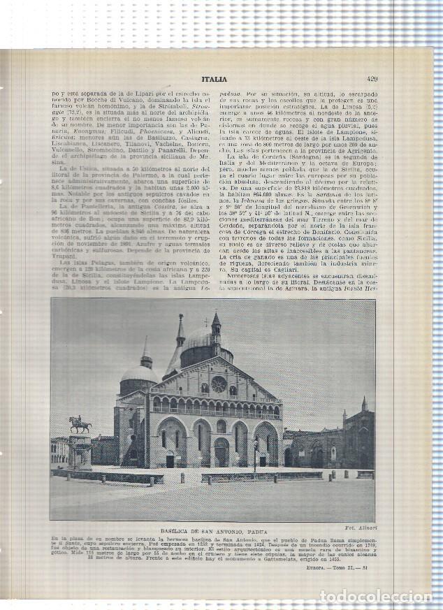 Postales: Lamina/sheet/feuille numerada 429/430: Italia: Basilica de San Antonio en Padua y La catedral de Fer